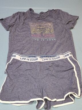Life Is Good Womens Short Pajama Set. Size XL.